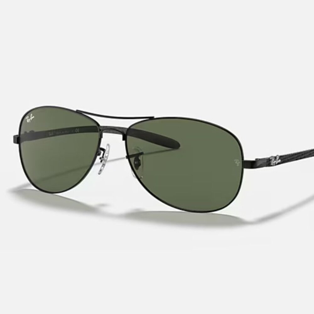 RAYBAN  RB 8301 002 59-14 Carbon Fiber temple **READ** Sunglass Frame, Pre-Owned